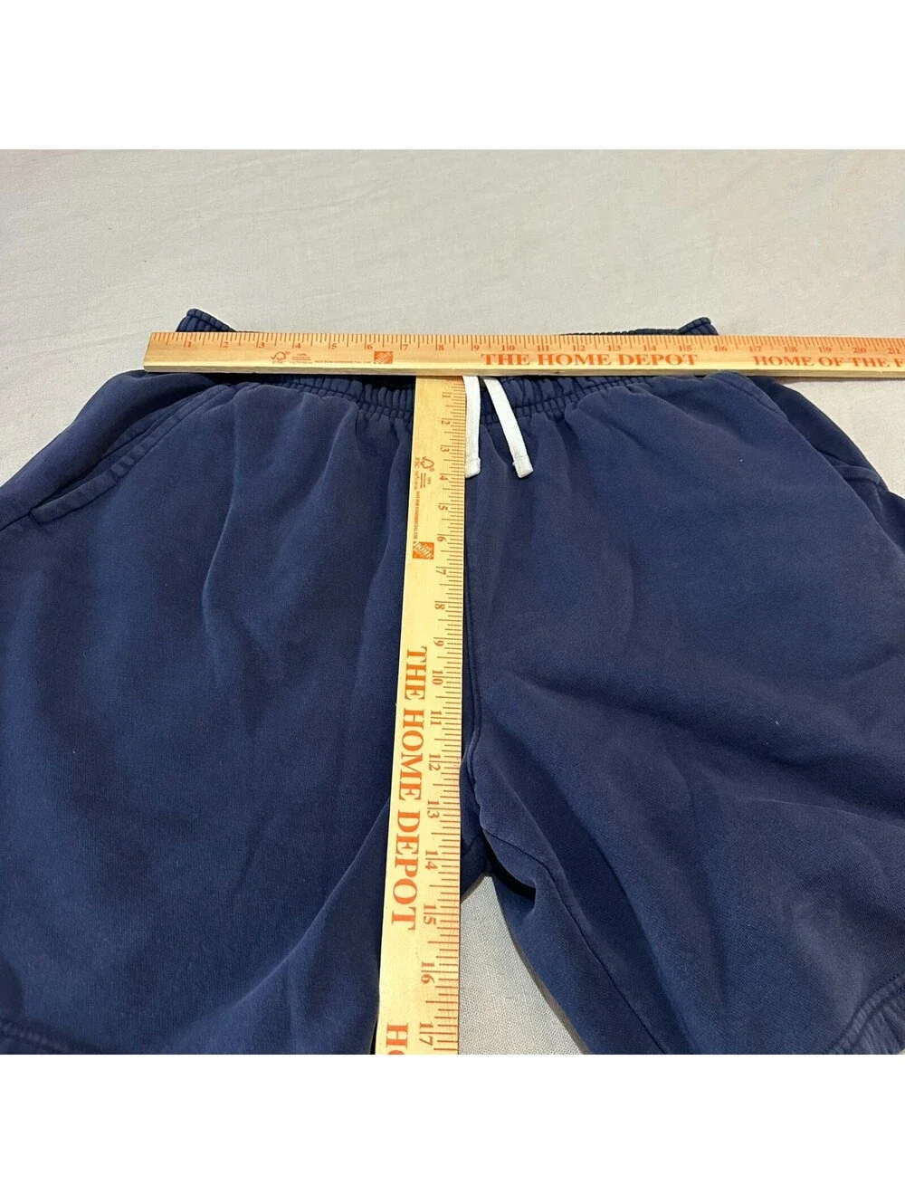 Nike Club Fleece Shorts Men XL Big Logo Navy Blue Big Swoosh Sweats Drawstring